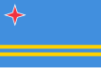 Flag of Aruba, Netherlands (bar gemel, as fess en divise voided)