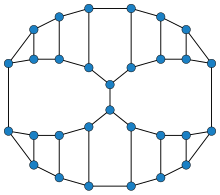 Halin graph with one 16-vertex face, two 10-vertex faces, and all other faces having 3 to 5 vertices