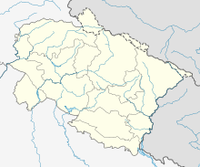 Девпраяґ. Карта розташування: Уттаракханд