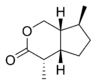 Chemical structure of iridomyrmecin