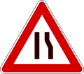 Road narrows on right