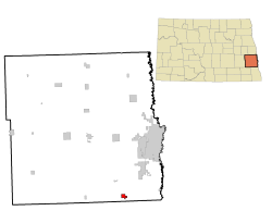 Location of Kindred, North Dakota