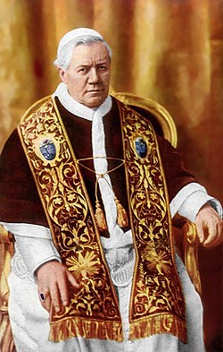 Pius X. po svém zvolení papežem