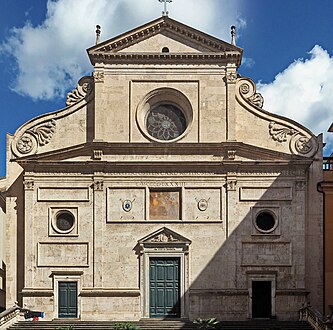 Sant’Agostino (Rom), gotischer Kirchenbau mit 1446 vollendeter Fassade