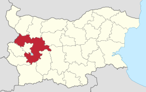 Sofijská oblast na mapě Bulharska