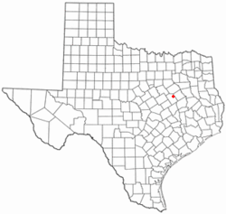 Location of Mexia, Texas