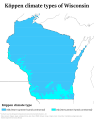 Image 30Köppen climate types of Wisconsin (from Wisconsin)