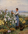 Chrysanthemums by Daniel Ridgway Knight