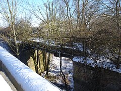 pont à l'abandon des Tramways Vicinaux.