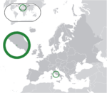 ヨーロッパにおけるバチカンの地図