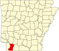 阿肯色州拉法葉縣地圖