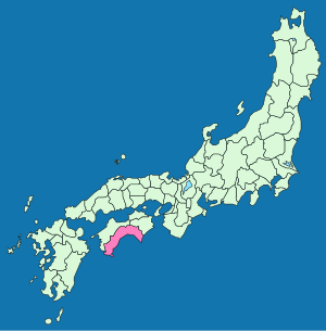 土佐國在日本的位置