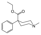 Chemical structure of pethidine.