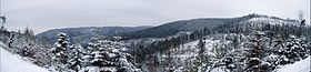 Vue du Schneeberg depuis le Himbeerfels.