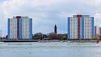 Holy Trinity's campanile as viewed from Portsmouth Harbour