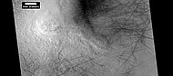 Dust devil tracks, as seen by HiRISE under HiWish program.