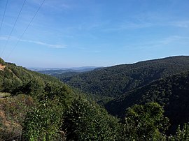 A view of the mountainside of Termal