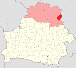 Location of Lyozna District