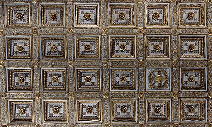 Ravni kesonski strop Giuliana da Sangalla iz Basilica di Santa Maria Maggiore, Rim