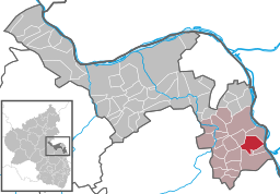 Läget för Dienheim i Landkreis Mainz-Bingen