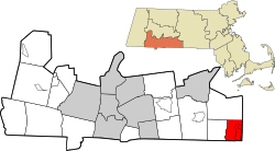 Location in Hampden County in Massachusetts