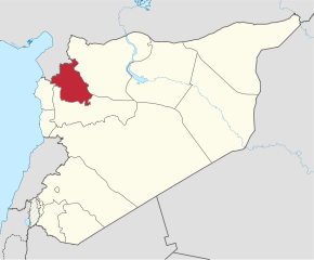 Poloha guvernorátu Idlib