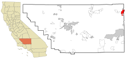 Location in Kern County and the state of California