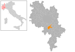 Locatie van Montegrosso d'Asti in Asti (AT)