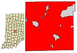 Localização no condado de Marion