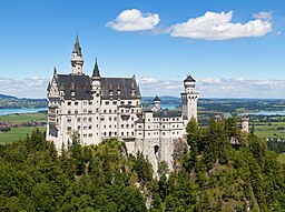 Slottet Neuschwanstein i Hohenschwangau.