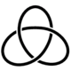 The left-handed trefoil knot.