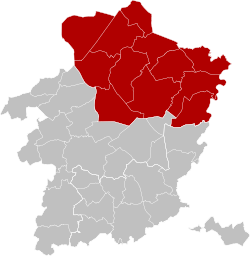 Location of the arrondissement in Limburg