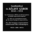 Memortabulo pri Gábor Bélint