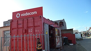 container shop in Joe Slovo Park. The suburb has many stores made from shipping containers.