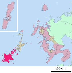 Lokasi Gotō di Prefektur Nagasaki