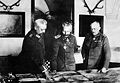 Il feldmaresciallo von Hindenburg, Guglielmo II e il generale Ludendorff