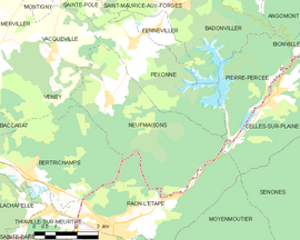 Mapa obce Neufmaisons