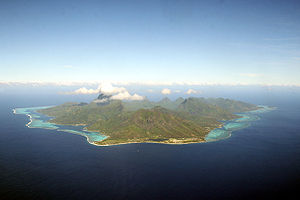 Vue aérienne de Moorea.