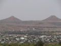 Image 6Hargeisa and much of northwestern Somalia is desert or hilly terrain. Here, the thelarchic-shaped Naasa Hablood hills are shown.