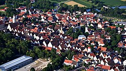 Skyline of Oettingen in Bavariya