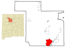 Location within Sandoval County