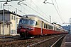 TEE Gottardo passing through Cantù-Cermenate station in 1988