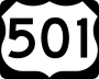 U.S. Route 501 marker