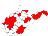 County distribution map.