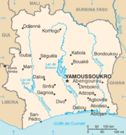 Côte d'Ivoire-carte