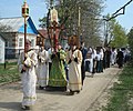 Пасхальный старообрядческий (РПСЦ) крестный ход в Гуслицах 2 мая 2008 г.
