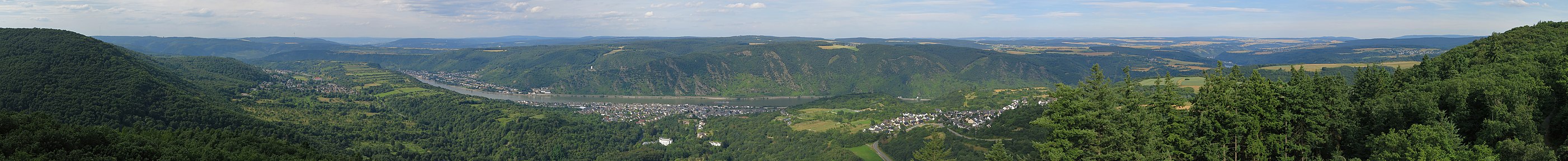 Blick vom Aussichtsturm Fünfseenblick auf Bad Salzig und Umgebung