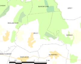 Mapa obce Erloy