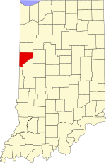 Location of Warren County in Indiana