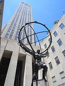 Atlasz Lee Lawrie alkotása, Rockefeller Center New York (1937)